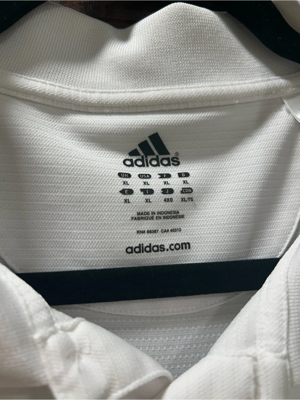 adidas white polo